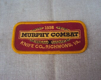 Vintage Murphy Combat Knife Company Richmond VA Patch Knife Lover's Gift