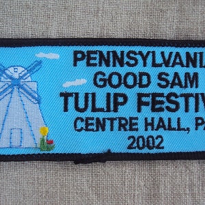 Vintage Pennsylvania Good Sam Tulip Festival Centre Hall PA Camper Aufnäher Aufnäher Camping Aufnäher Aufnäher