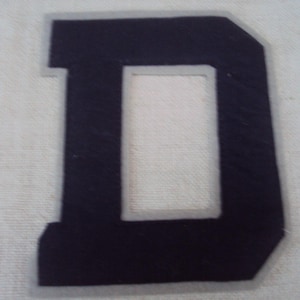 Parche de lana para coser de la Universidad de Varsity con la letra D, de tamaño grande, de 5,5 pulgadas, vintage, años 50 y 60