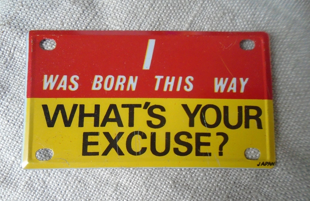 Vintage 50s 60s Novelty Kids Bike License Plate I Was Born Etsy