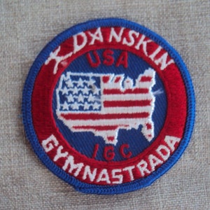 Vintage  Sew On Iron On Danskin Gymnastrada I G C Patch USA Gymnastics Patch