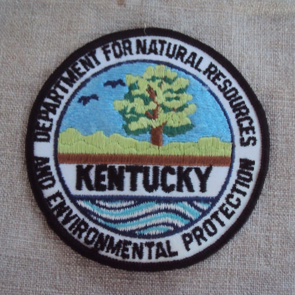 Vintage  Iron On Sew On Patch Departmnt For Natural Resources And Environmental Protection Kentucky