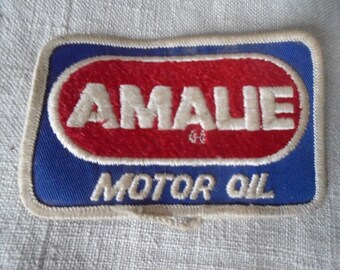 Vintage 50s Amalie Motor Oil Sew On Patch