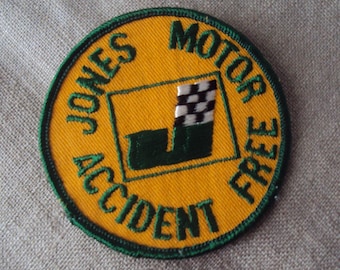 vintage Driver Patch From Jones Motor Truck Driving Company Royersford PA Accident Free Sew On Patch