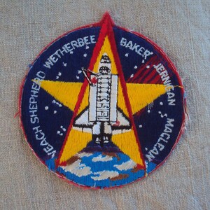 Vintage Space Shuttle Colunbia Weatherbee Baker Veach Sheperd Jernigab and MacLean Sew on Patch