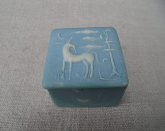 Blue Design Gifts International Incolay Style Unicorn Trinket Box