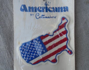 Naszywka do naszycia w kształcie figurki w stylu vintage USA