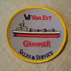 Vintage 70s Van Ert Graviner Sales and Service Uniform Iron On Sew On Patch