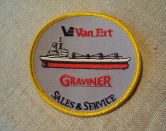 Vintage 70s Van Ert Graviner Sales and Service Uniform Iron On Sew On Patch