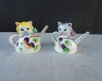 Vintage Rare B. Kliban Cat Bank Black & White Tabby Cat Red