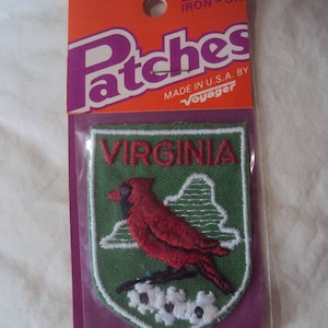 Vintage 60er Jahre Virginia Cardinal Bird Patch