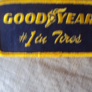 Vintage 70s  Good Year #1 in Tires Tire Company Uniform  Sew On Iron On Patch