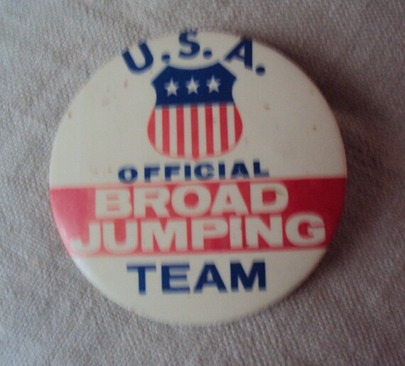 Vintage 60s U S A Official Broad Jumping Team  Ba… - image 1