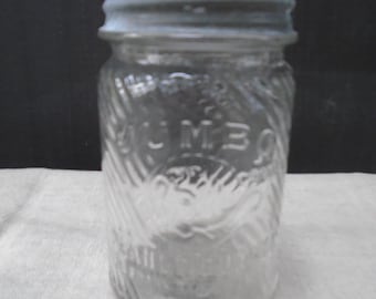 LARGE Antique Glass NOXZEMA Jar With Lid Cobalt Blue