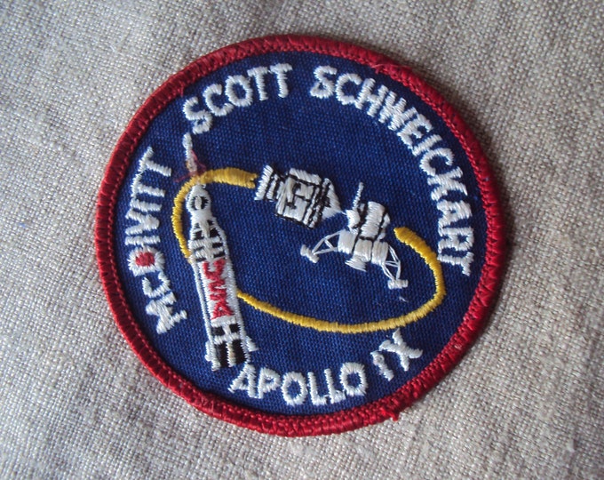Vintage 1969 Apollo 9 Space Shuttle NASA Astronaut Sew on Patch Mc ...