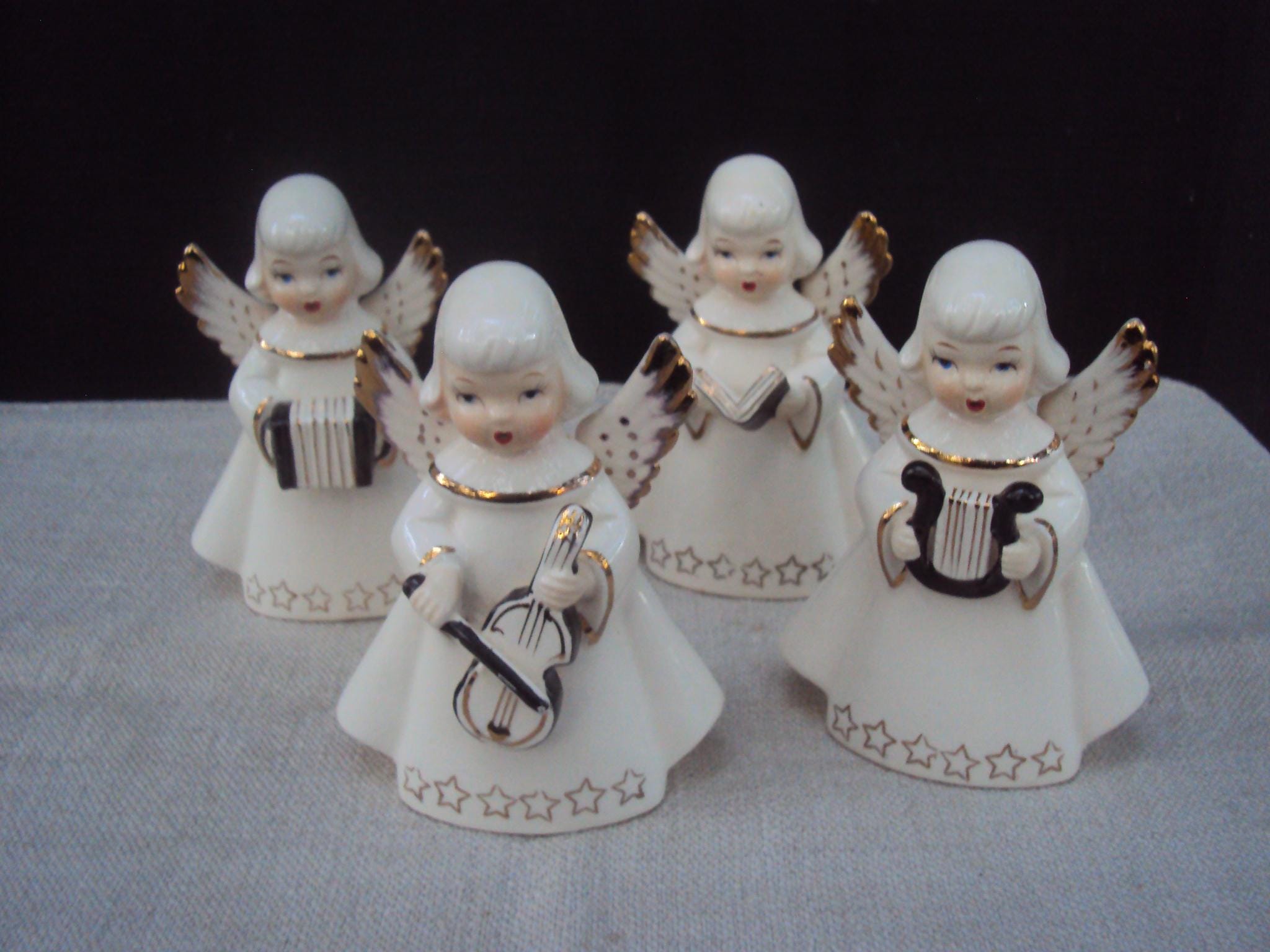 Set of 4 Vintage Ceramic NEIDCO Japan Christmas Choir Musician