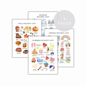 Seasonal Bucket List Printable | Cozy Year-Round Activities (Digital Download) image 2