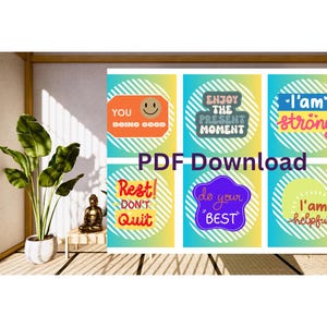 Kids Daily Affirmation Cards| Positive Affirmations for Children| Printable Mindfulness Cards| Encouraging Words for Kids | Digital Download