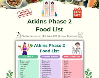 Atkins Phase 2 Food List - Vollständiger Führer durch die Eulen-Diät-Lebensmittel