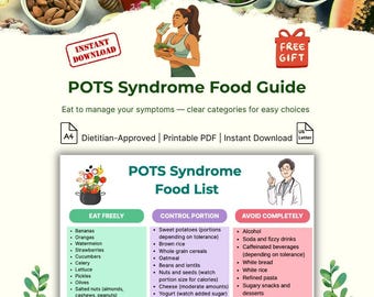 POTS Food Guide Druckbare PDF | Dysautonomie-Diät-Mangement