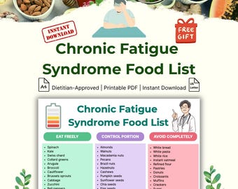 Chronic Fatigue Syndrome Food List CFS ME Nutrition Guide | Printable PDF