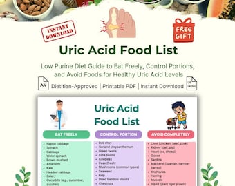 Low Purine Food List | Gout Diet Chart (Printable PDF)