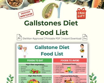 Gallstones Food List: Gallbladder Diet Chart (PDF)