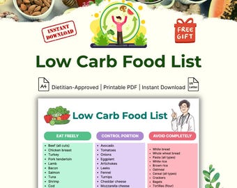 Low Carb Food Guide: Keto Friendly Foods List (Printable PDF)