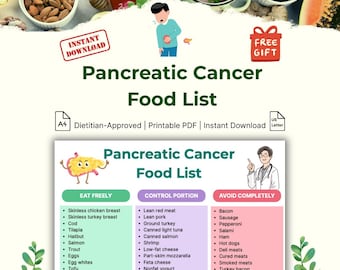 Bauchspeicheldrüsenkrebs Ernährungsratgeber | Druckbare Diät-Liste | Ernährungsplan PDF