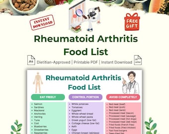 Rheumatoide Arthritis Food List: 40 entzündungshemmende Lebensmittel zum Essen und Vermeiden | Kompletter RA Diät Ratgeber