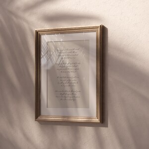 Amazing Grace Hymn Wall Art | Christian Farmhouse, Apartment, Room Decor Print in Beige | Subtle Song Lyrics | Vintage Quote, Baptism Gift image 7