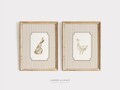 Goose and Bunny Nursery Wall Art Set of 2, Storybook Kid's Room Decor, Farm Animal Print | Beige and Brown Vintage Rabbit Illustration product logo