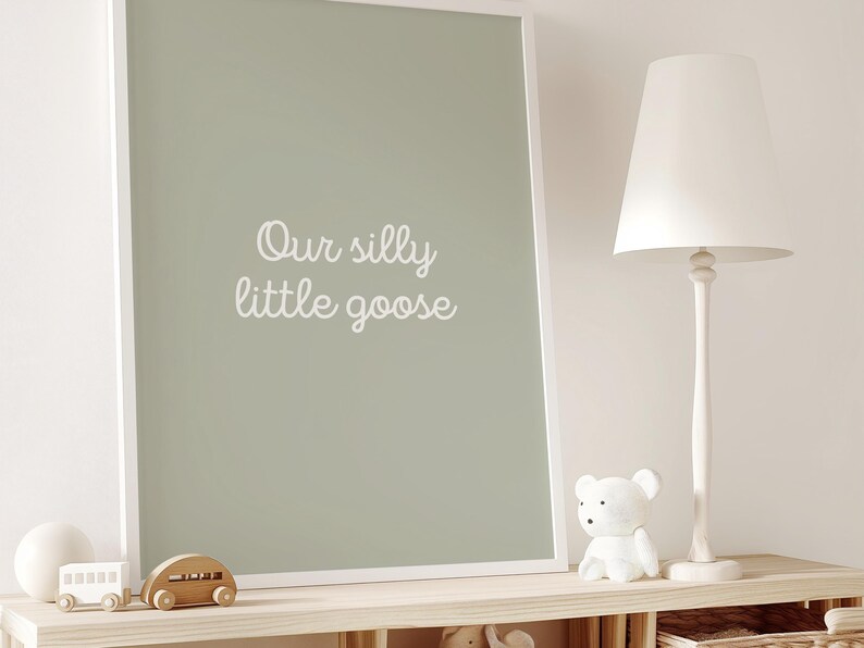 Vintage Silly Goose and Quote Nursery Wall Art Set of 2 | Farmhouse Kid ...