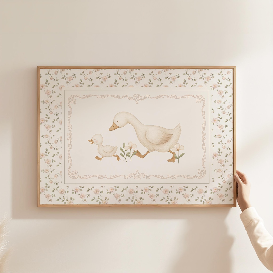 Silly Little Goose Nursery Wall Art | Farmhouse Kid's Room Decor | Cute ...