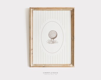Golf Ball Nursery Print | Farmhouse Neutral Beige Baby Boy's Room Decor | Vintage Golf Themed Wall Art for Boy Nursery | Digital Download