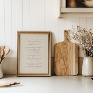 Amazing Grace Hymn Wall Art | Christian Farmhouse, Apartment, Room Decor Print in Beige | Subtle Song Lyrics | Vintage Quote, Baptism Gift image 5