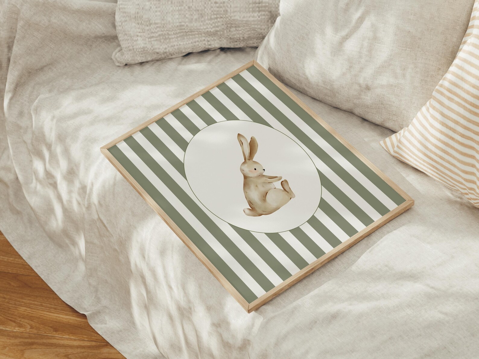 Bunny Goose Nursery Wall Art Set of 2, Farmhouse Kid's Room Decor, Farm ...