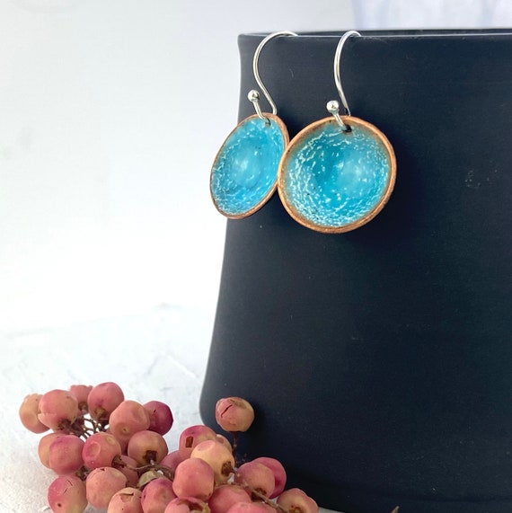 Turquoise on sale enamel earrings