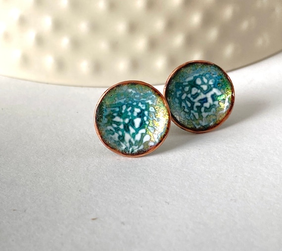 Etsy enamel earrings hot sale