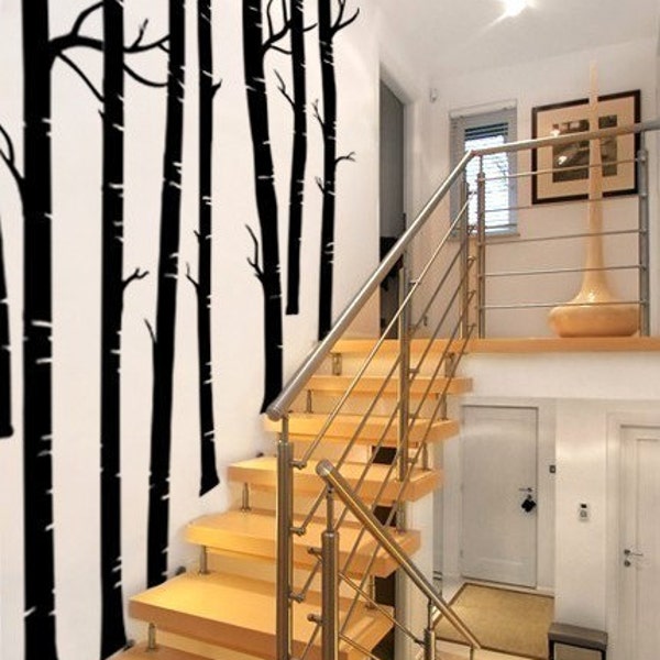 Vinyl Wall Art Decal -- Forest with birds Decals