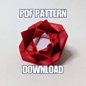 Unique Origami Rose Beginner Friendly PDF Download Paper Rose