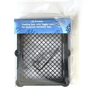 Feeding Door with Hinge for Aquarium/Fish Tank Mesh Screen Top (Choose Your Color)