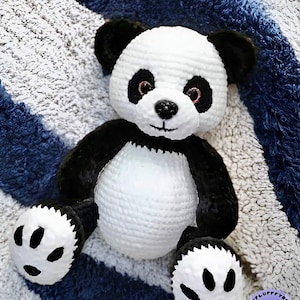 Crochet Panda pattern PDF tutorial. Amigurumi Panda plush
