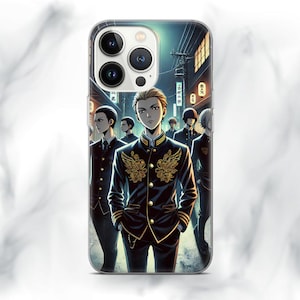 Anime Manga Phone Case Tokyo Revengers Cover for iPhone 16 15 14 Pro max 13 Pro 12 11 XR fits Samsung a36 a56 a05 S25 Samsung a05s s23 s24