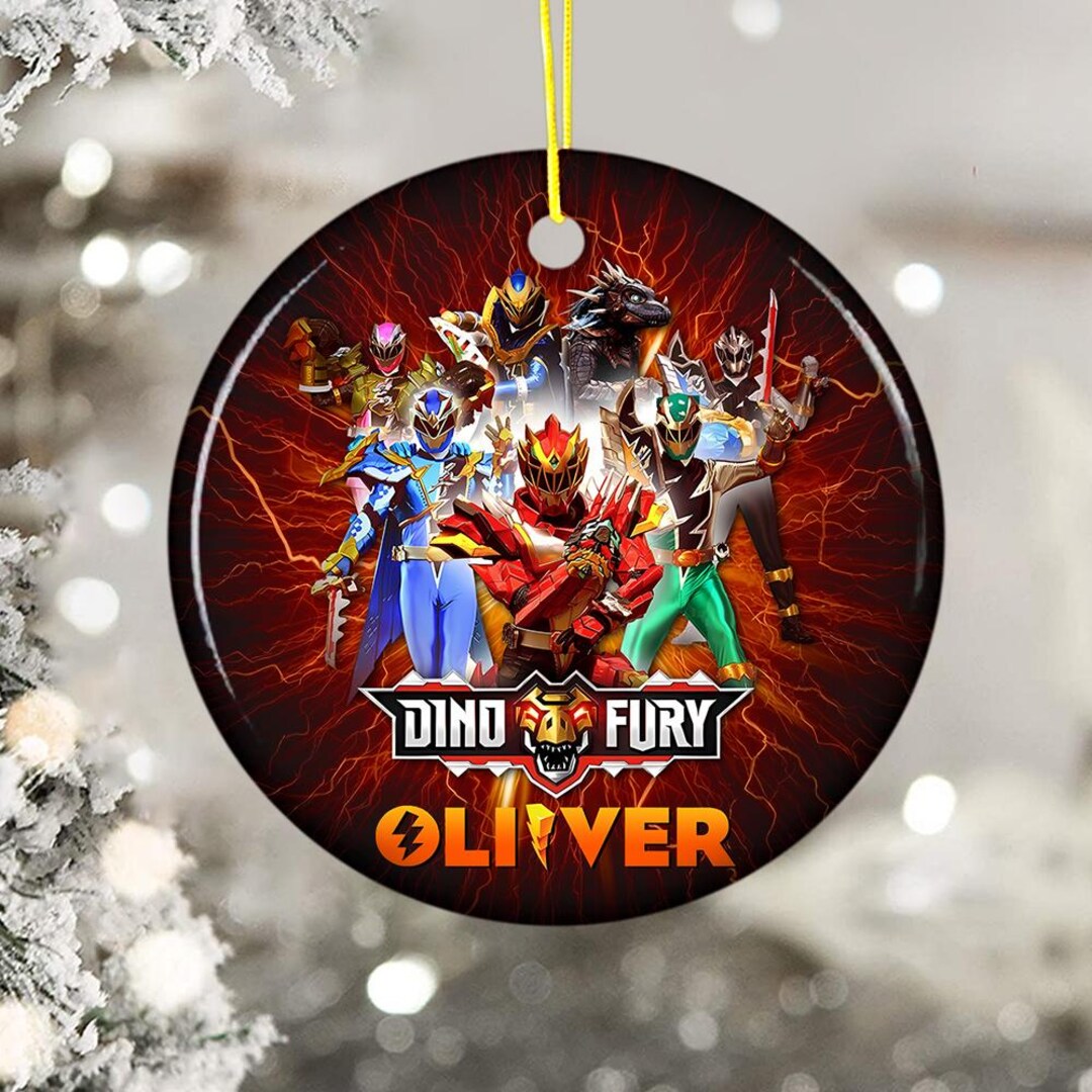Personalized Power Rangers Ceramic Ornament, Superhero Ornament, Custom ...