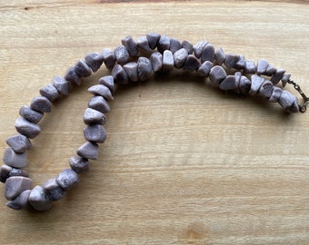 Purple coral bead necklace vintage