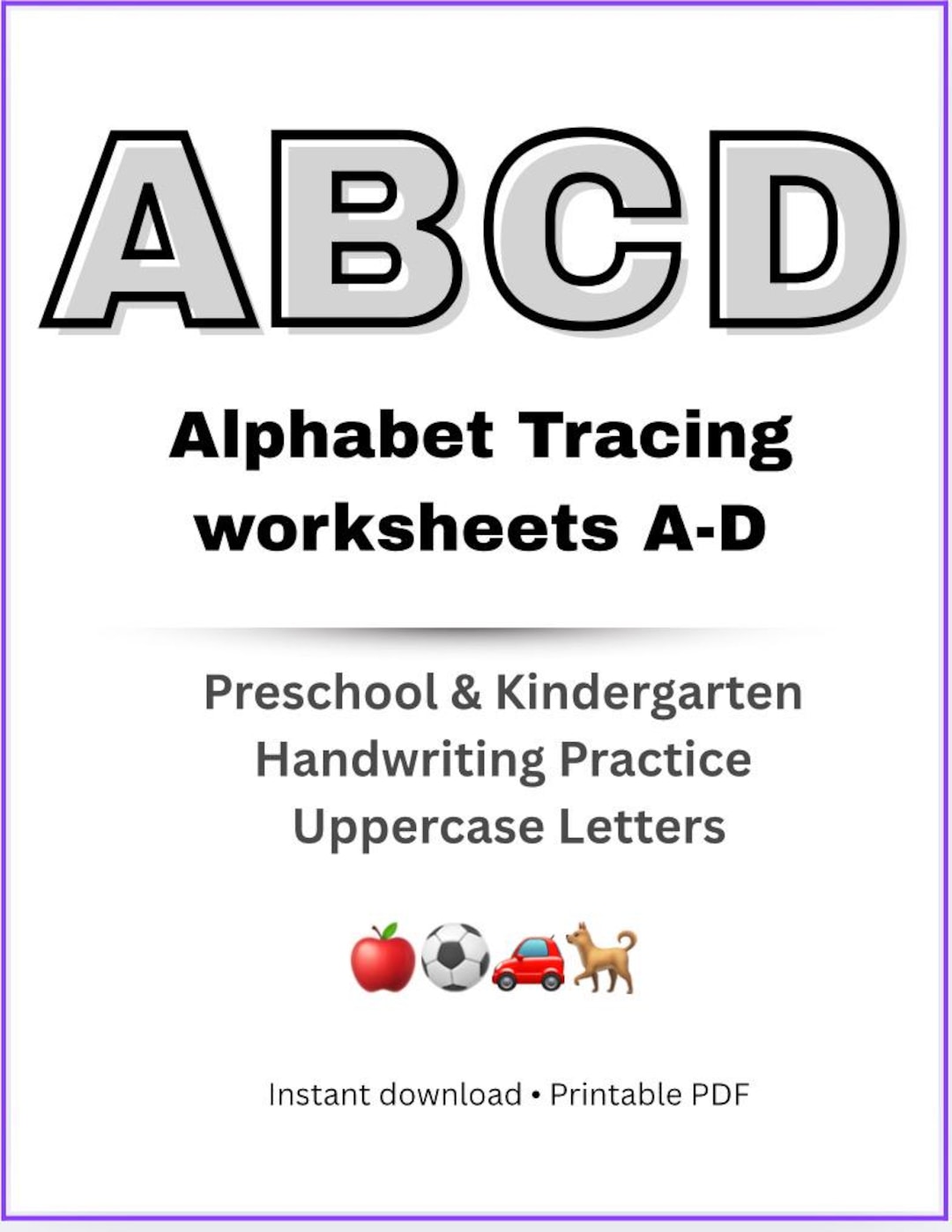 Alphabet Tracing Worksheets | Printable ABC Workbook | Preschool ...