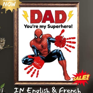 Arte da Mão do Homem-Aranha: Presente de Pai Super-herói (Download Digital)