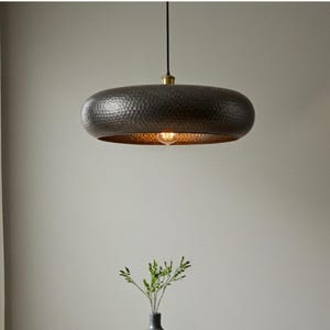 Gealterte Bronze-Deckenanhänger-Beleuchtung, hängende runde Decken-Lampe für Kücheninsel Esszimmer
