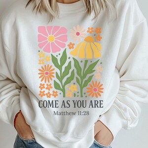 Faith Based Crewneck Sweatshirt Christian Sweatshirt Religious Pullover Inspirational Verse Religious Gift for Him or Her